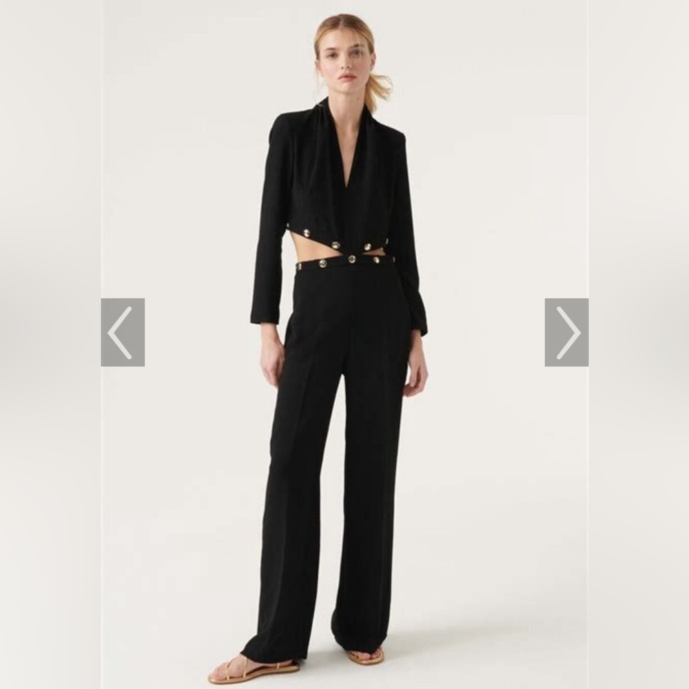 BA&SH Ondine 2 in 1 Jumpsuit Black Cut Outs